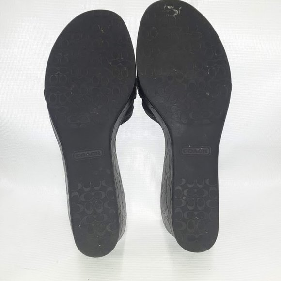 Coach Jewel Signature Logo Slide Wedge Size 10M - Picture 6 of 7